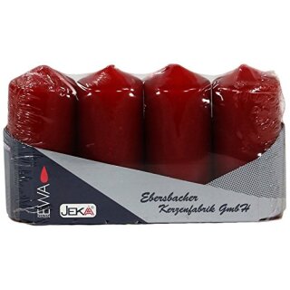 Stumpenkerze burgund 40x90mm 4 Stück