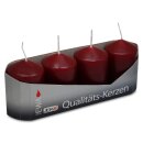 Stumpenkerze burgund 40x60mm 4 Stück