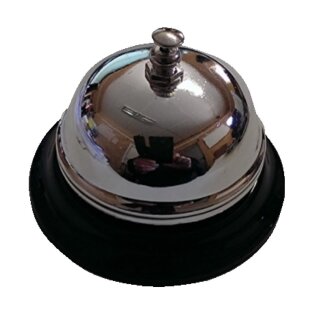 Tischklingel ca. 8,5cm Metall im Geschenkkarton