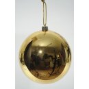 Weihnachstkugel Kunststoff glänzend 14cm gold