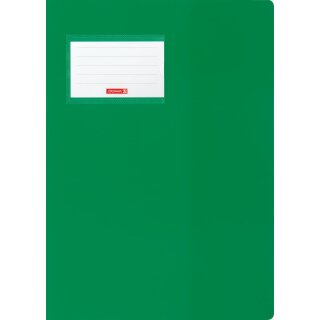 Hefthülle A4 FACT!pp grün mit Namensschild