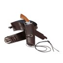 "BRAUNER WESTERNPISTOLENHOLSTER" aus Kunstleder