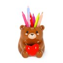 DESK FRIENDS - CERAMIC PEN HOLDER - TEDDY BEAR