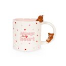 TOO CUTE TO HANDLE - STONEWARE MUG - TEDDY BEAR - 350 ML