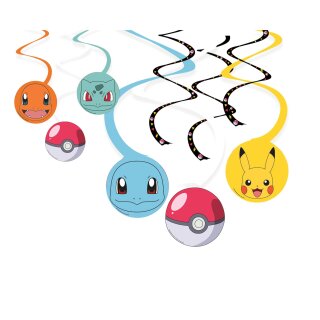 AAO 6 Deko-Spiralen Pokémon 2024 Papier 60 cm, 40 cm