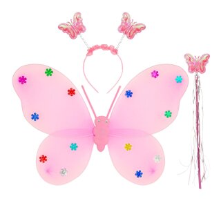 WIDMANN Schmetterlings Set rosa 3-teilig