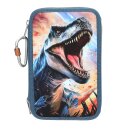 Dino World 3 Fach Federtasche