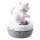 Küchentimer "Miau" grau und rosa auf Karte