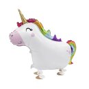 Walking Balloon Einhorn Foil Falloon (inkl. Helium 7...