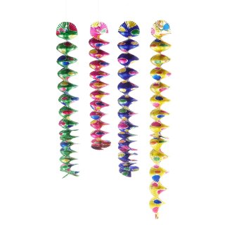 4 Rotorspiralen Konfetti Folie 5 x 60 cm