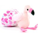 Mini Flamingo Plüschtier im Ei ca. 13 cm – Süßes Kuscheltier zum Schlüpfen – Stofftier Baby Flamingo Rosa mit Reißverschluss-Ei – Geschenk Kinder Mädchen Jungen Geburtstag Weihnachten Mitgebsel