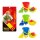 Idena Eimergarnitur 6-teilig - 1 Set - Sandspielzeug Set Kinder Sandkasten - Strandspielzeug Eimer Schaufel - Sandformen Outdoor Spielzeug ab 1 Jahr - 3fach sortiert nach Farben