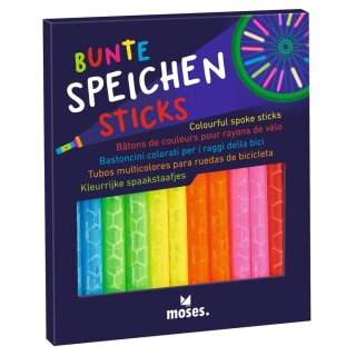 Speichenreflektoren Fahrrad 12er Set - Bunte Speichensticks in 6 leuchtenden Farben - Reflektierende Speichenclips für Kinderfahrrad - Sicherheit im Straßenverkehr - Fahrrad Deko zum Anclipsen