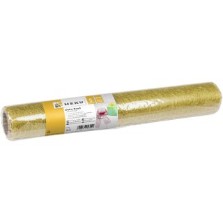 Deko Stoff Textilfaser auf Rolle gold 5mx37cm