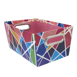Idena Ablagebox Streifen mehrfarbig 27,9x17,8x12,7cm ohne Deckel