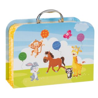 Idena Geschenkbox Koffer Tiere 26,5x19,5x8,7cm Metallverschluss