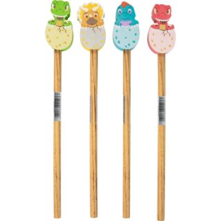 Bleistift mit Radiergummi-Topper, Baby-Dino
