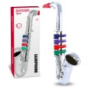 BONTEMPI Saxophon 4 farbige Tasten silber 36,5cm Kunststoff