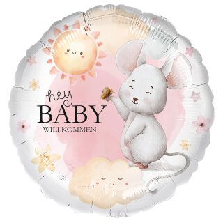 18in/45cm Willkommen Baby Maus (inkl. Helium 3,50 €)