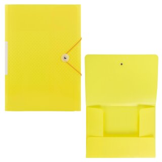 Idena Sammelmappe PP mit Gummizugverschluss und Rückenschild pastell limone DIN A4