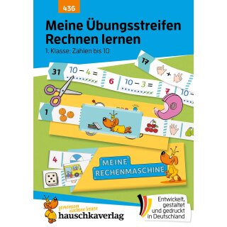 Meine Übungsstreifen Rechnen lernen – 1. Klasse: Zahlen bis 10, A5-Heft