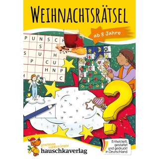 Weihnachtsrätsel – Rätselblock ab 8 Jahre, A5-Block